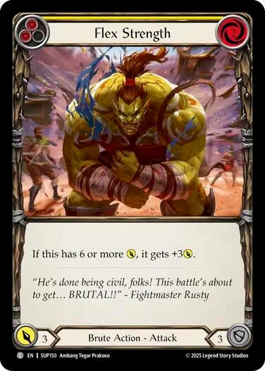 Image for Flex Strength (Yellow) [SUP150] - Flesh and Blood TCG