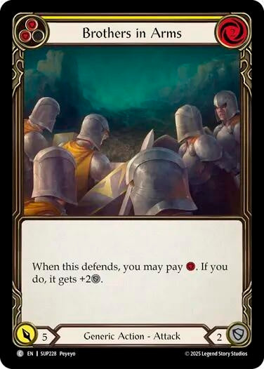 Image for Brothers in Arms (Yellow) [SUP228] - Flesh and Blood TCG