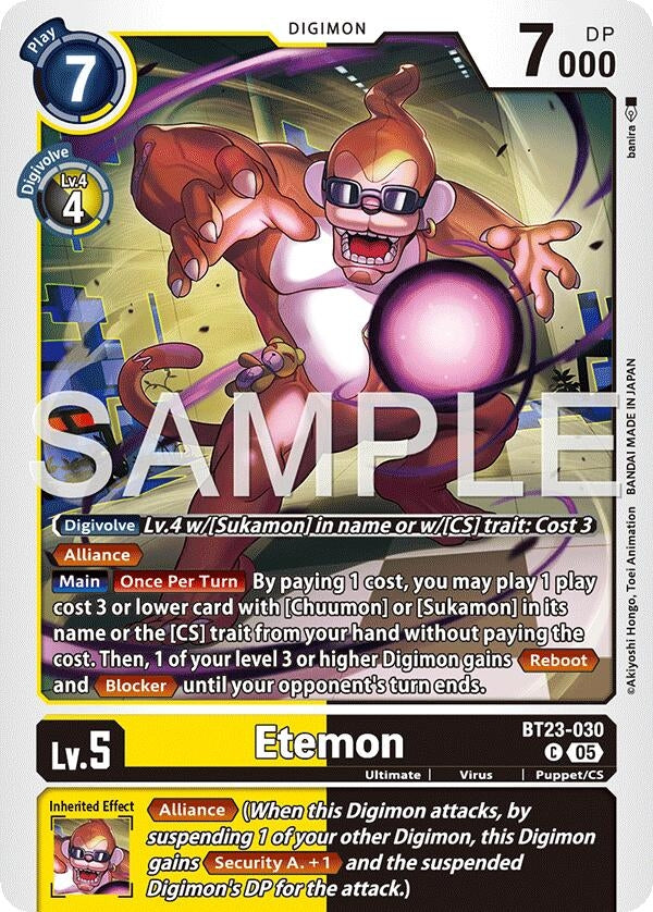 Image for Etemon [BT23-030 C] - Digimon Card Game
