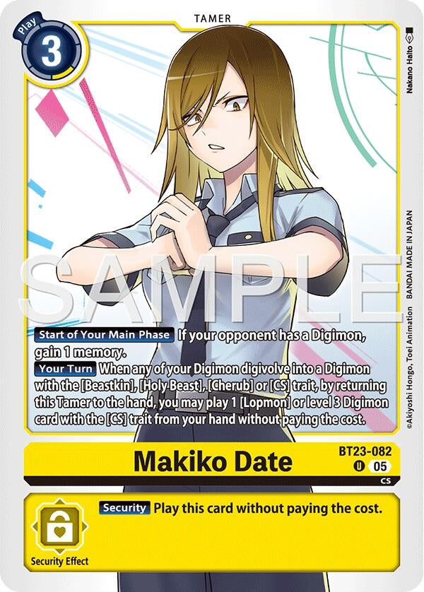 Image for Makiko Date [BT23-082 U] - Digimon Card Game