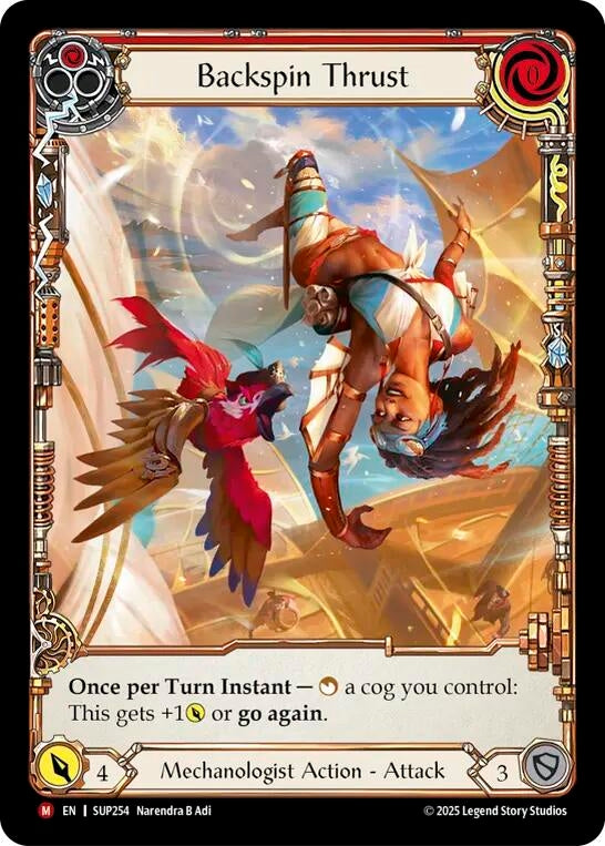 Image for Backspin Thrust (Extended Art) [SUP254] - Flesh and Blood TCG