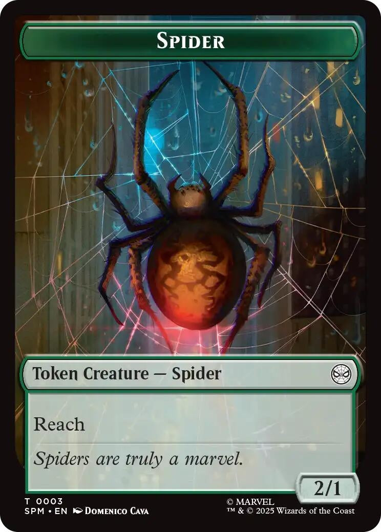 Image for Spider // Illusion Villain Double-Sided Token [3 // 2] - Magic: The Gathering