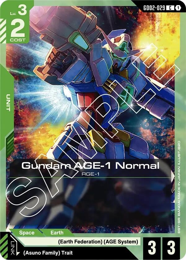 Image for Gundam AGE-1 Normal (GD02-029) [GD02-029] - Gundam Card Game