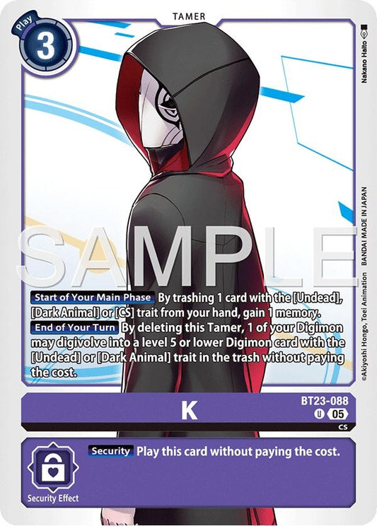 Image for K [BT23-088 U] - Digimon Card Game