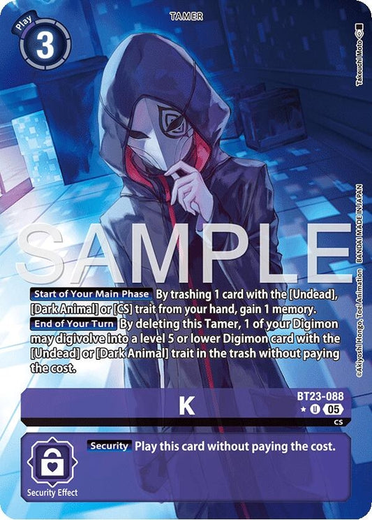 Image for K (Alternate Art) [BT23-088 U] - Digimon Card Game