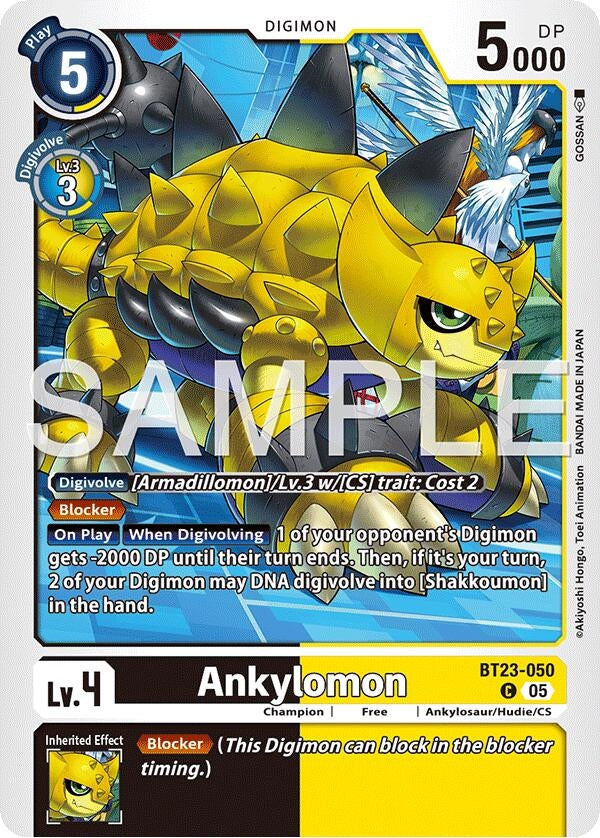 Image for Ankylomon [BT23-050 C] - Digimon Card Game