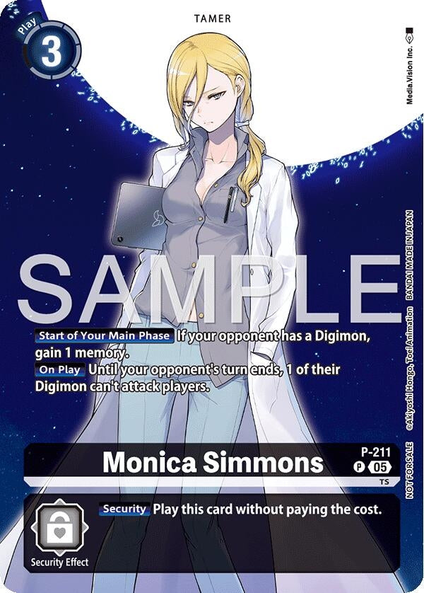 Image for Monica Simmons (Hacker's Slumber Box Promotion Pack) [P-211 P] - Digimon Card Game