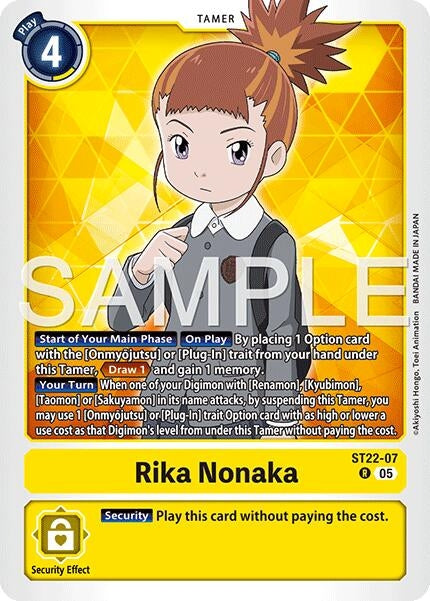 Image for Rika Nonaka [ST22-07 R] - Digimon Card Game