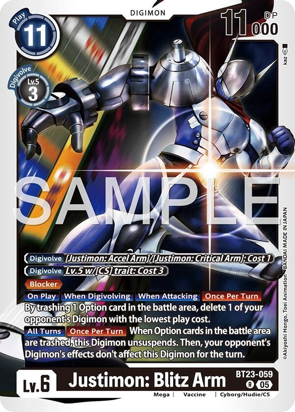 Image for Justimon: Blitz Arm [BT23-059 R] - Digimon Card Game