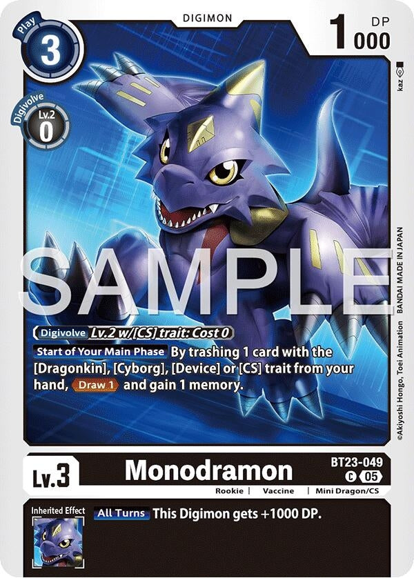 Image for Monodramon [BT23-049 C] - Digimon Card Game