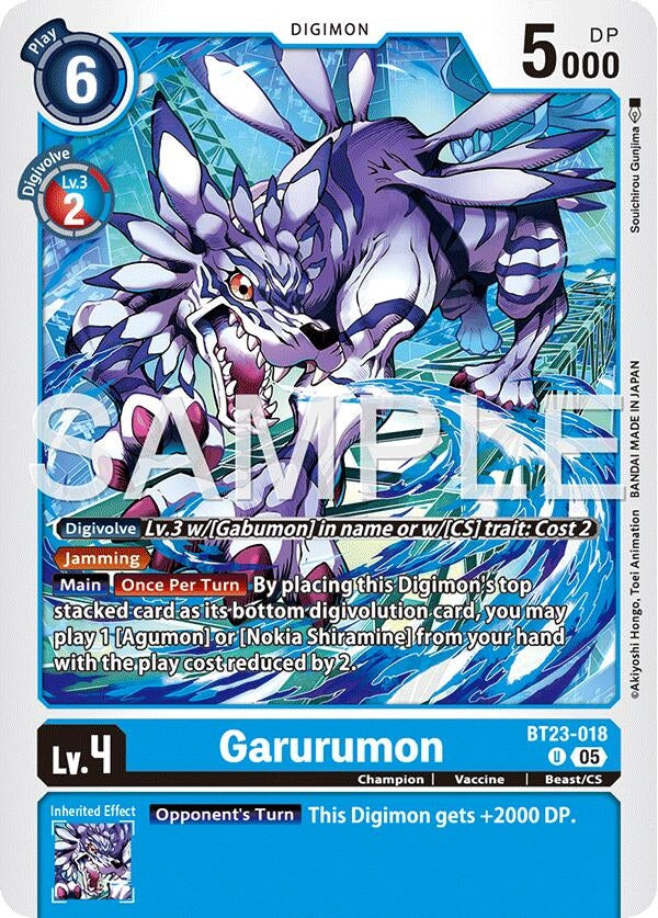 Image for Garurumon [BT23-018 U] - Digimon Card Game