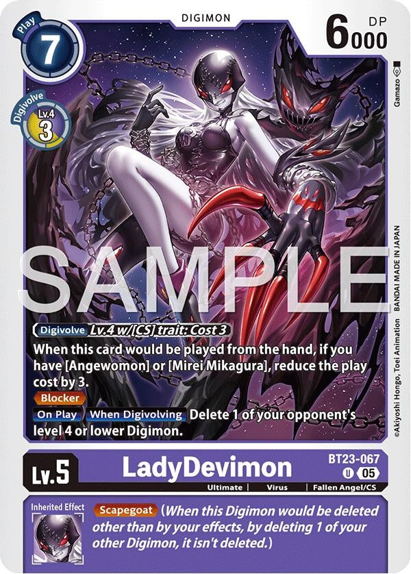 Image for LadyDevimon [BT23-067 U] - Digimon Card Game