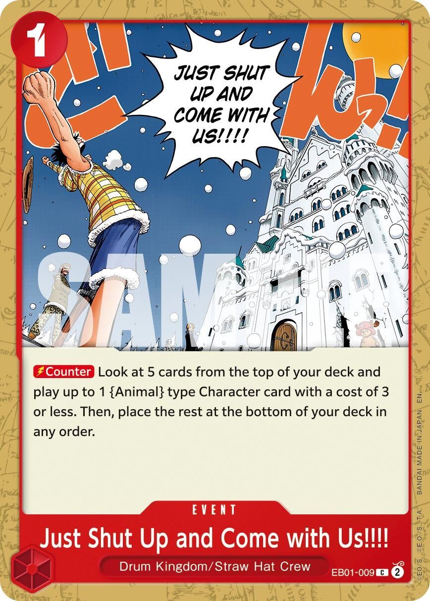 Image for Just Shut Up and Come with Us!!!! (Reprint) [EB01-009] - One Piece Card Game