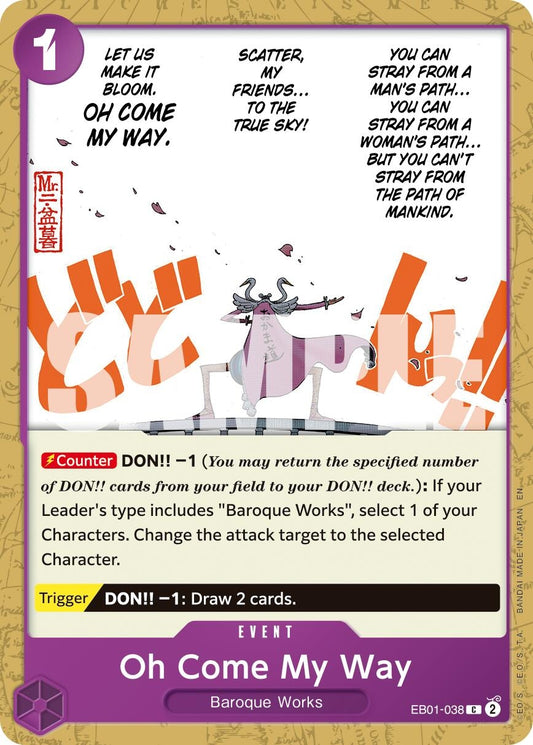 Image for Oh Come My Way (Reprint) [EB01-038] - One Piece Card Game