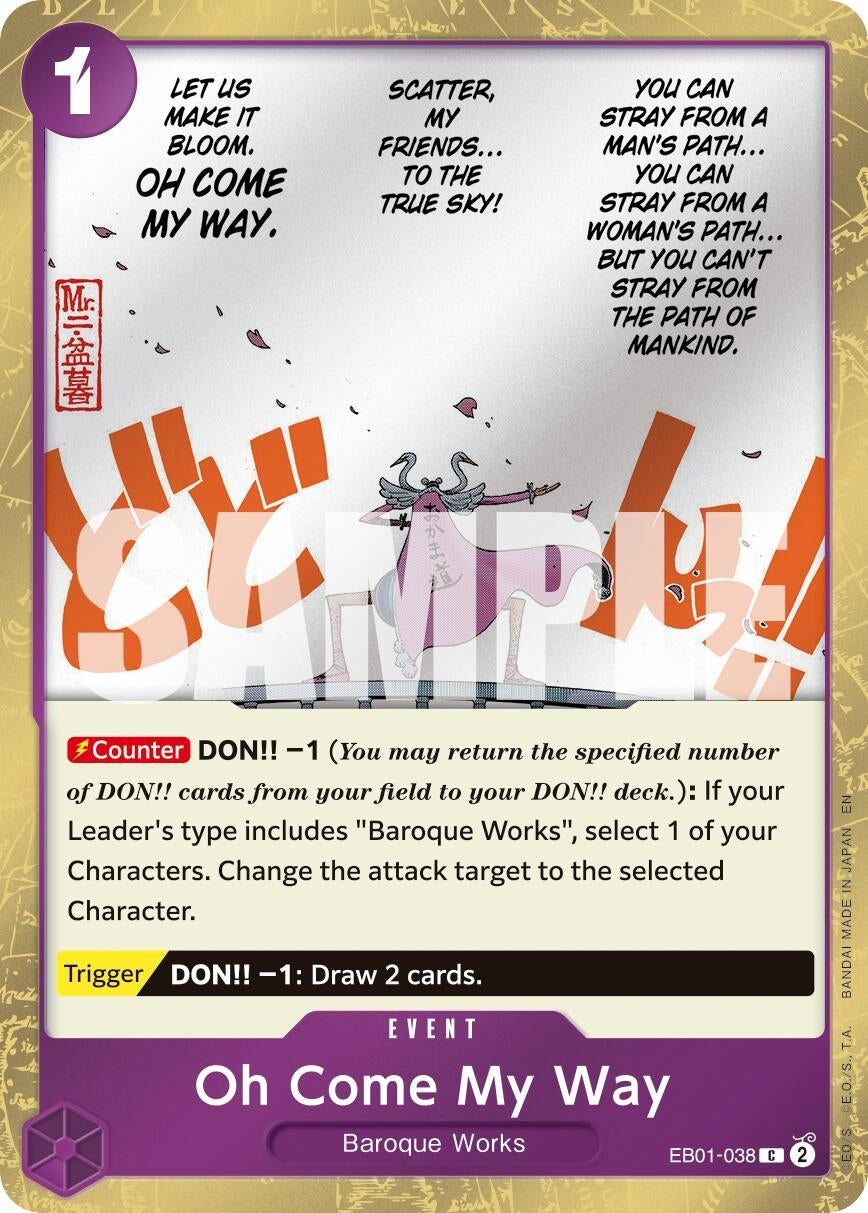 Image for Oh Come My Way (Pirate Foil) [EB01-038] - One Piece Card Game