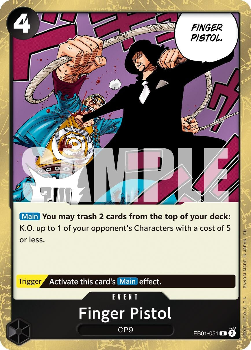 Image for Finger Pistol (Reprint) [EB01-051] - One Piece Card Game