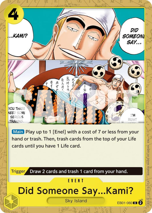 Image for Did Someone Say...Kami? (Reprint) [EB01-060] - One Piece Card Game