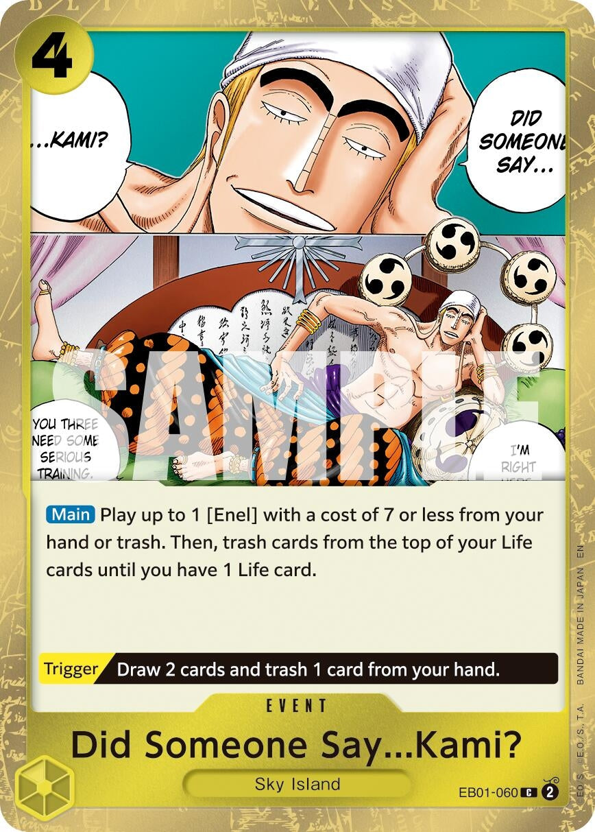 Image for Did Someone Say...Kami? (Pirate Foil) [EB01-060] - One Piece Card Game