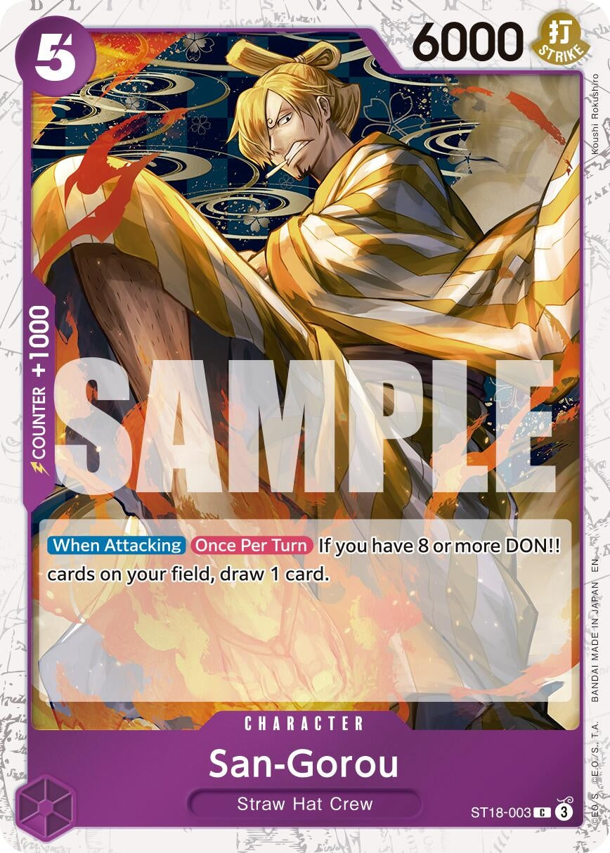 Image for San-Gorou (Pirate Foil) [ST18-003] - One Piece Card Game