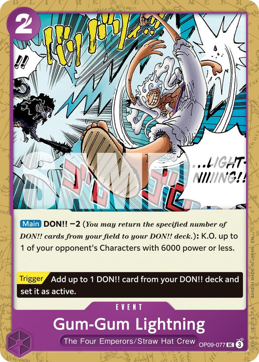 Image for Gum-Gum Lightning (Reprint) [OP09-077] - One Piece Card Game