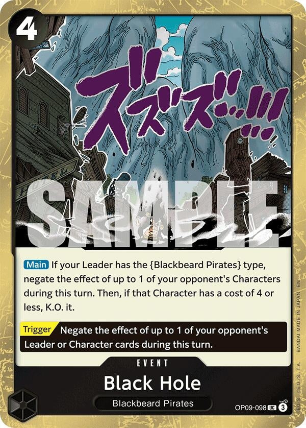 Image for Black Hole (Pirate Foil) [OP09-098] - One Piece Card Game