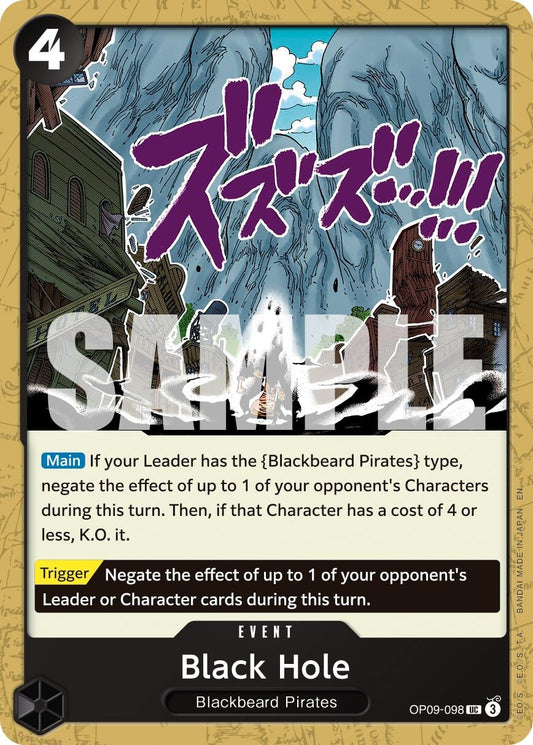 Image for Black Hole (Reprint) [OP09-098] - One Piece Card Game