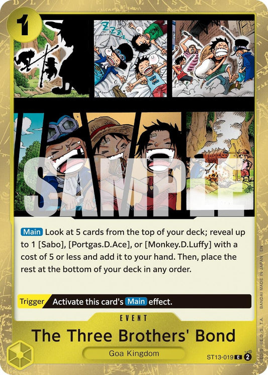 Image for The Three Brothers' Bond (Pirate Foil) [ST13-019] - One Piece Card Game