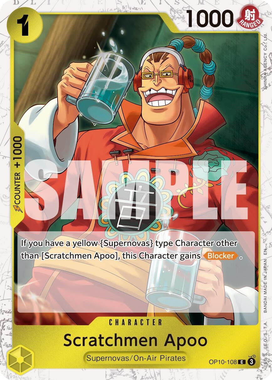 Image for Scratchmen Apoo - OP10-108 (Pirate Foil) [OP10-108] - One Piece Card Game