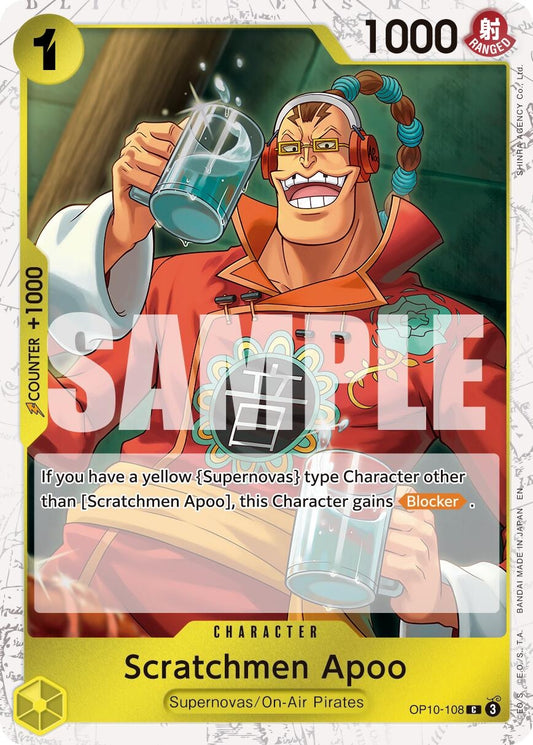 Image for Scratchmen Apoo - OP10-108 (Pirate Foil) [OP10-108] - One Piece Card Game