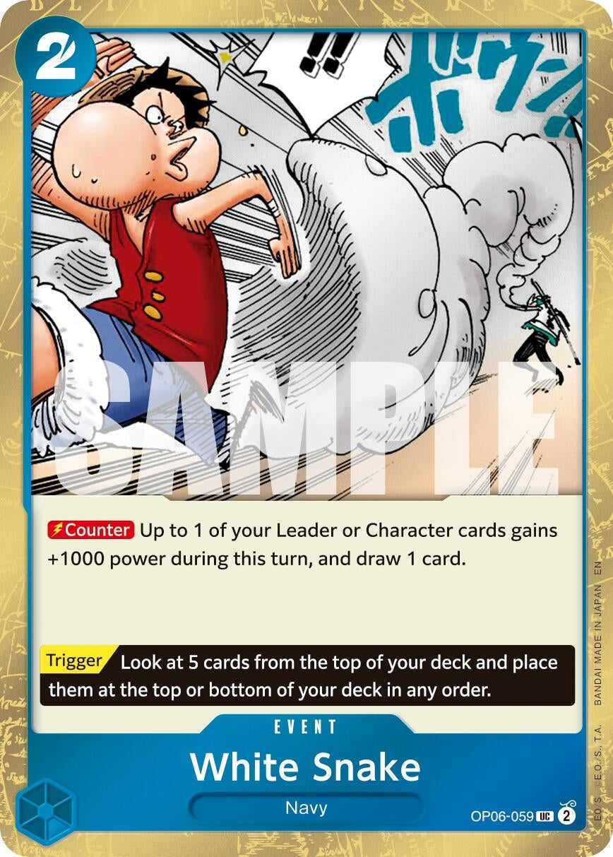 Image for White Snake (Pirate Foil) [OP06-059] - One Piece Card Game