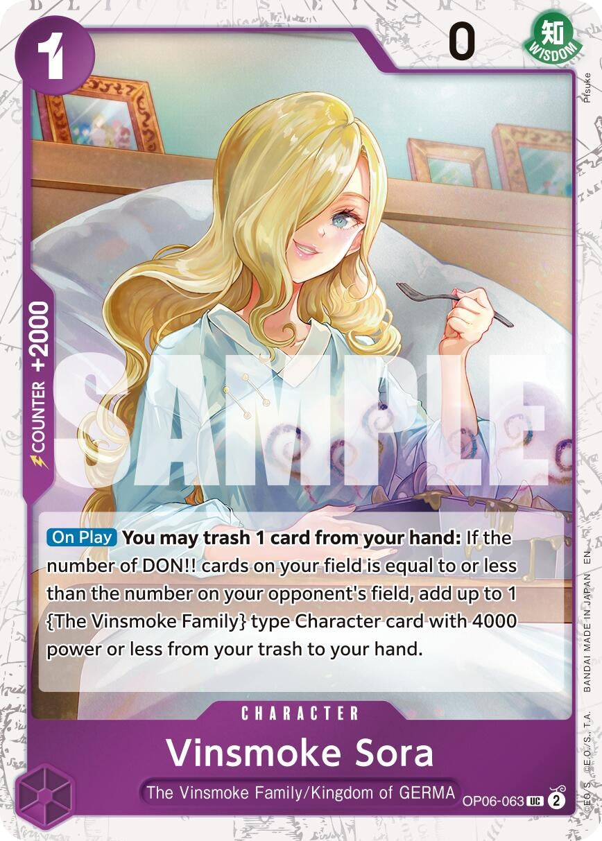 Image for Vinsmoke Sora (Pirate Foil) [OP06-063] - One Piece Card Game