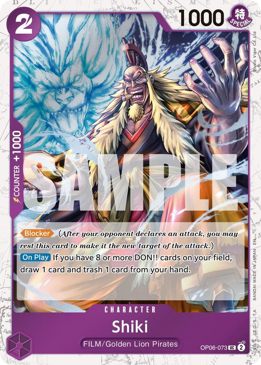 Image for Shiki (Pirate Foil) [OP06-073] - One Piece Card Game