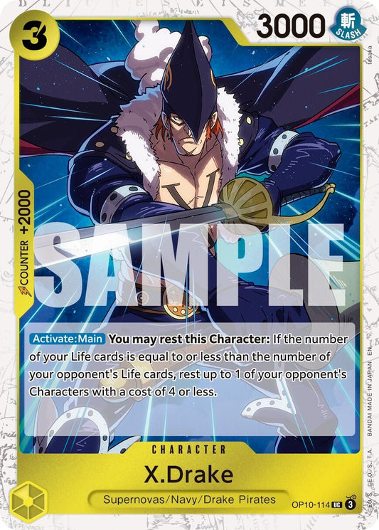 Image for X.Drake (Pirate Foil) [OP10-114] - One Piece Card Game