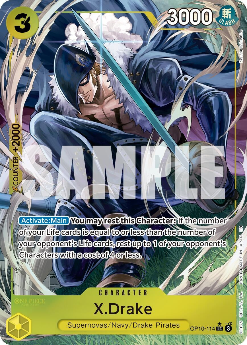 Image for X.Drake (Alternate Art) [OP10-114] - One Piece Card Game