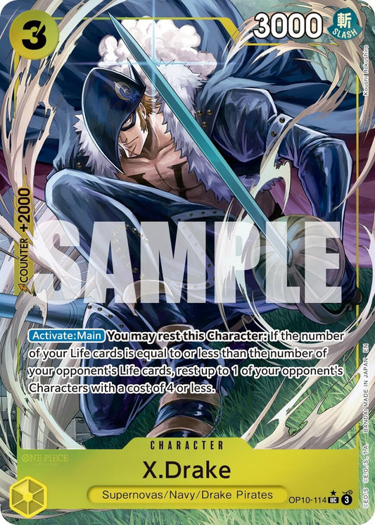 Image for X.Drake (Alternate Art) [OP10-114] - One Piece Card Game