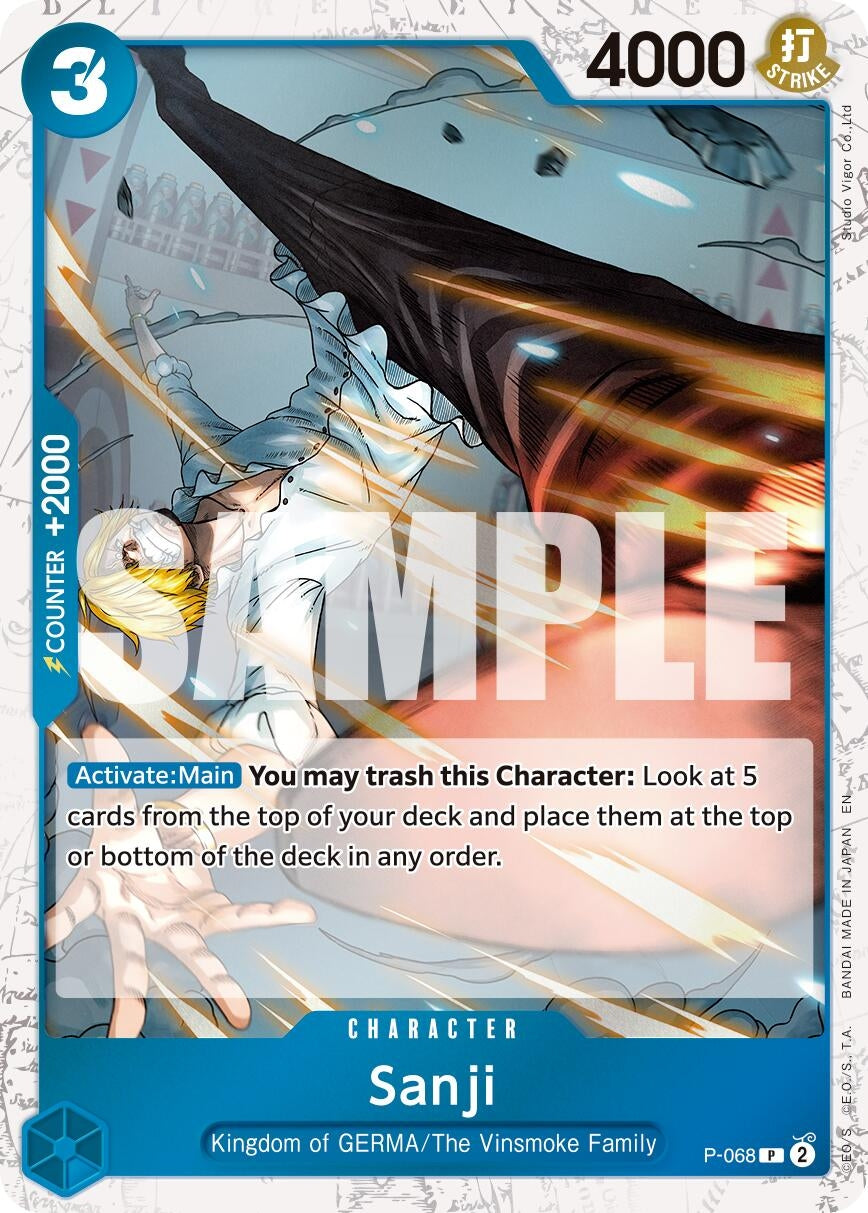 Image for Sanji - P-068 (Pirate Foil) [P-068] - One Piece Card Game