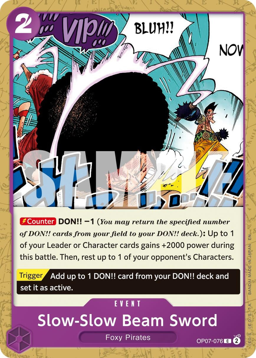 Image for Slow-Slow Beam Sword (Reprint) [OP07-076] - One Piece Card Game