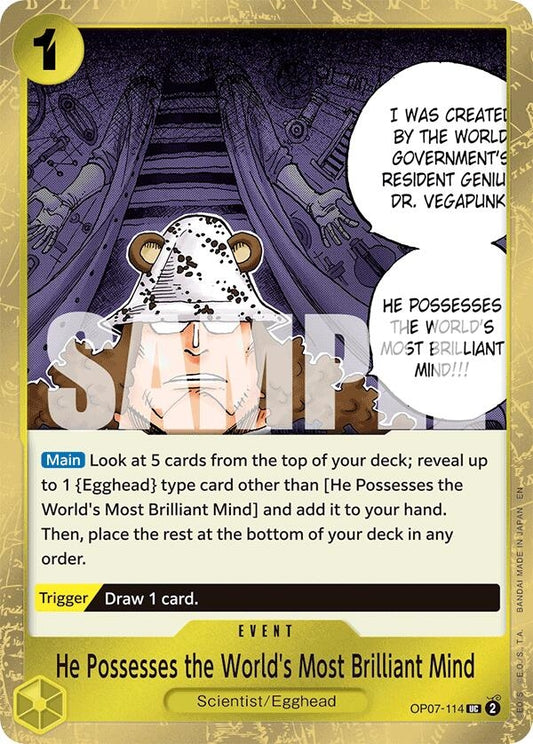 Image for He Possesses the World's Most Brilliant Mind (Pirate Foil) [OP07-114] - One Piece Card Game