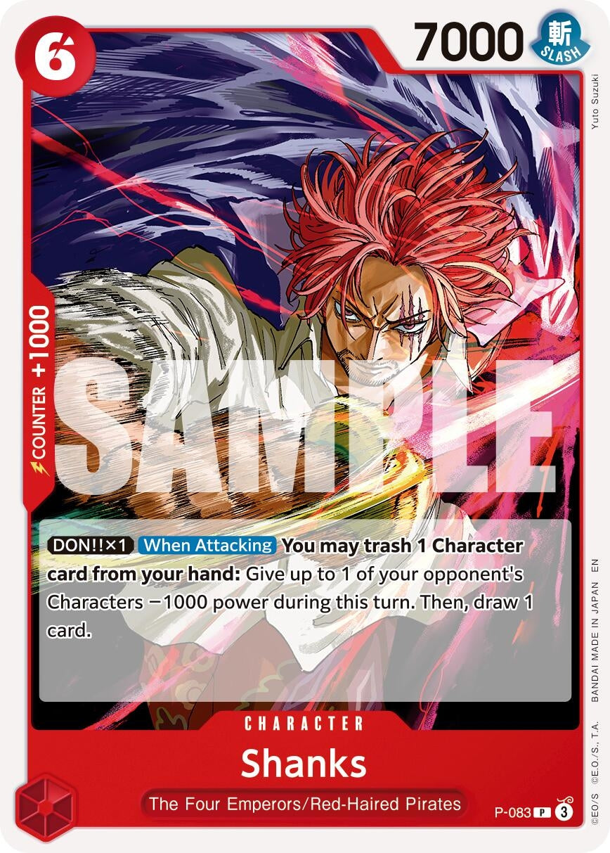Image for Shanks - P-083 (Reprint) [P-083] - One Piece Card Game