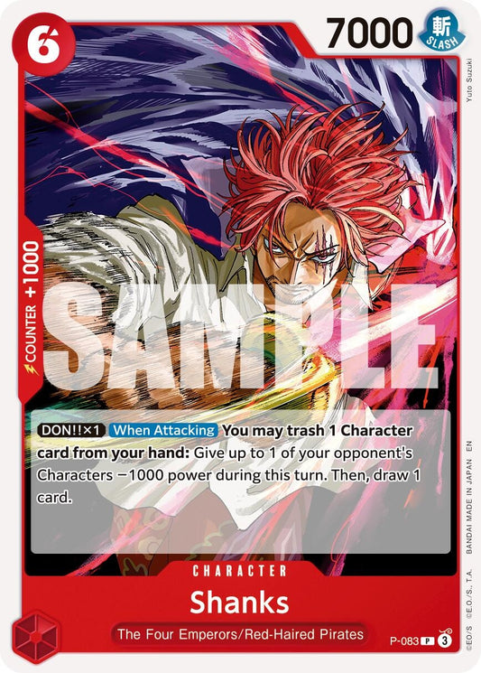 Image for Shanks - P-083 (Reprint) [P-083] - One Piece Card Game