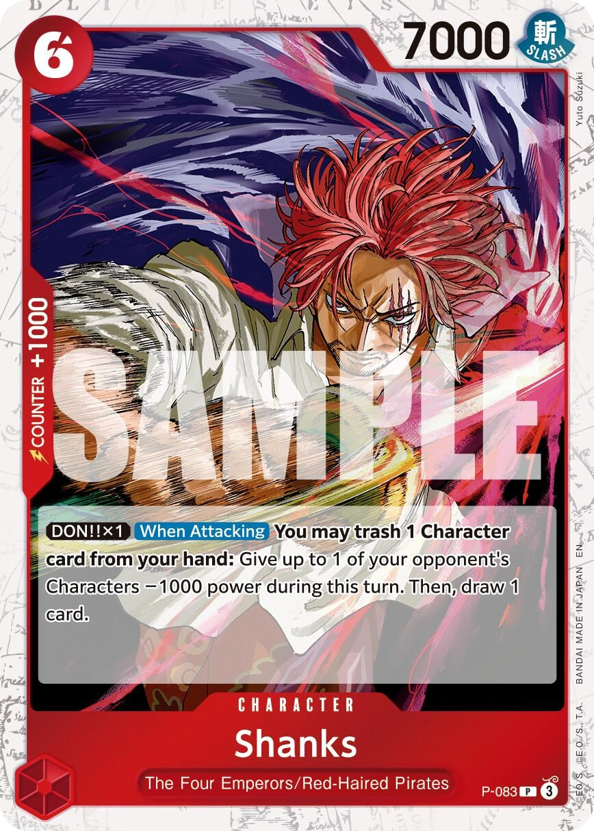 Image for Shanks - P-083 (Pirate Foil) [P-083] - One Piece Card Game