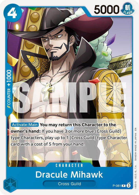 Image for Dracule Mihawk - P-081 (Reprint) [P-081] - One Piece Card Game