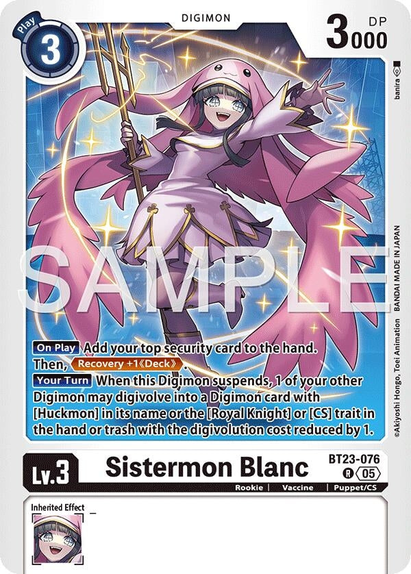 Image for Sistermon Blanc [BT23-076 R] - Digimon Card Game