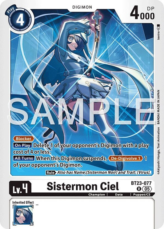 Image for Sistermon Ciel [BT23-077 R] - Digimon Card Game