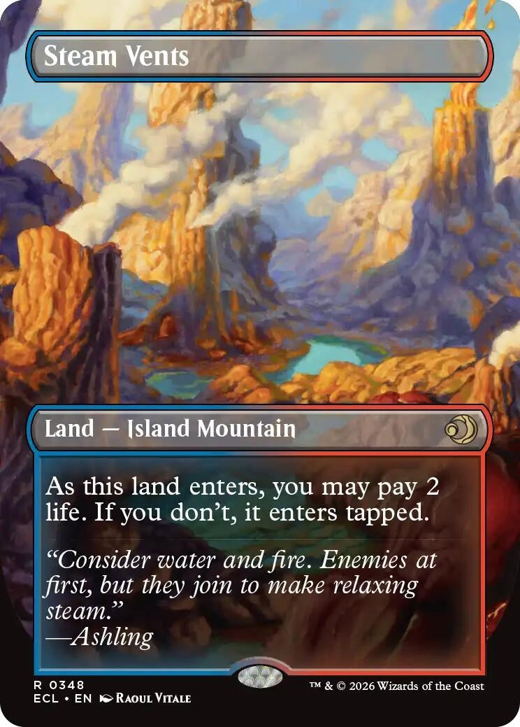 Image for Steam Vents (Borderless) [348] - Magic: The Gathering