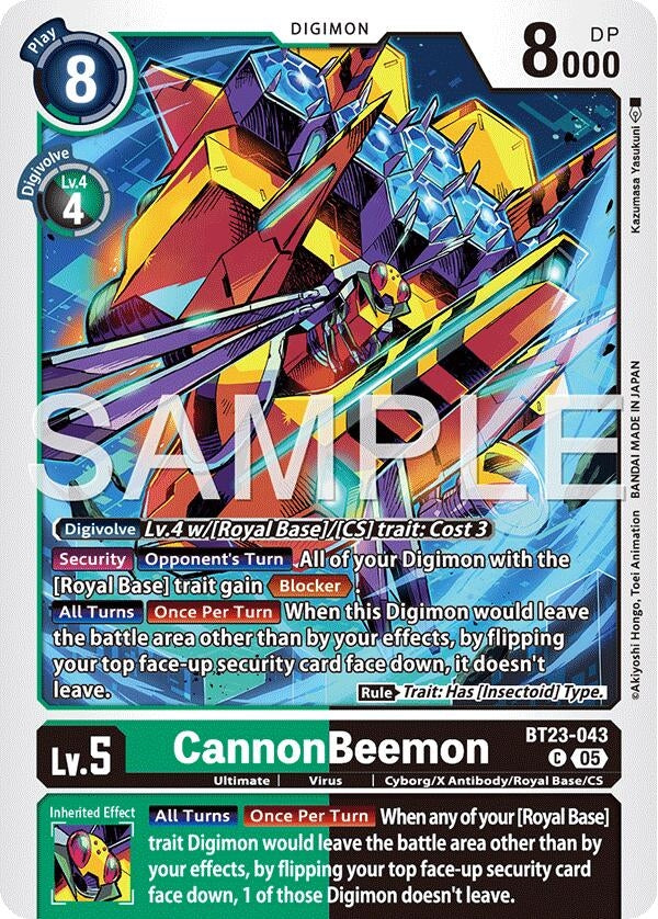 Image for CannonBeemon [BT23-043 C] - Digimon Card Game