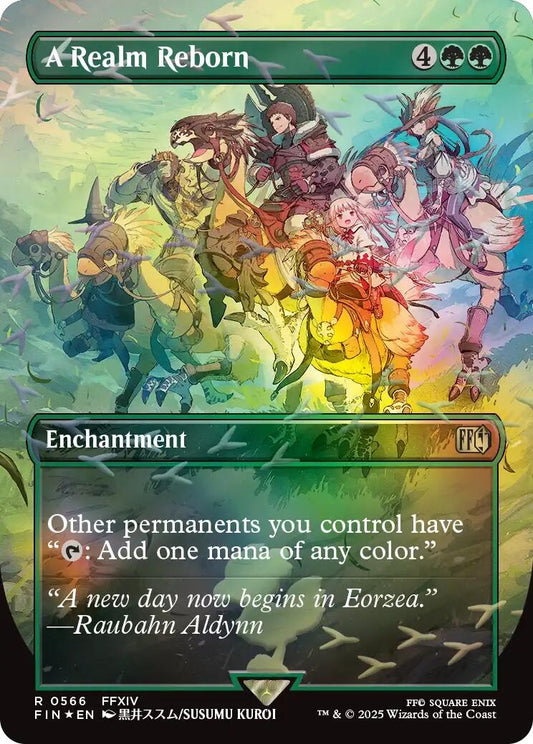 Image for A Realm Reborn (Borderless) (Chocobo Track Foil) [566] - Magic: The Gathering