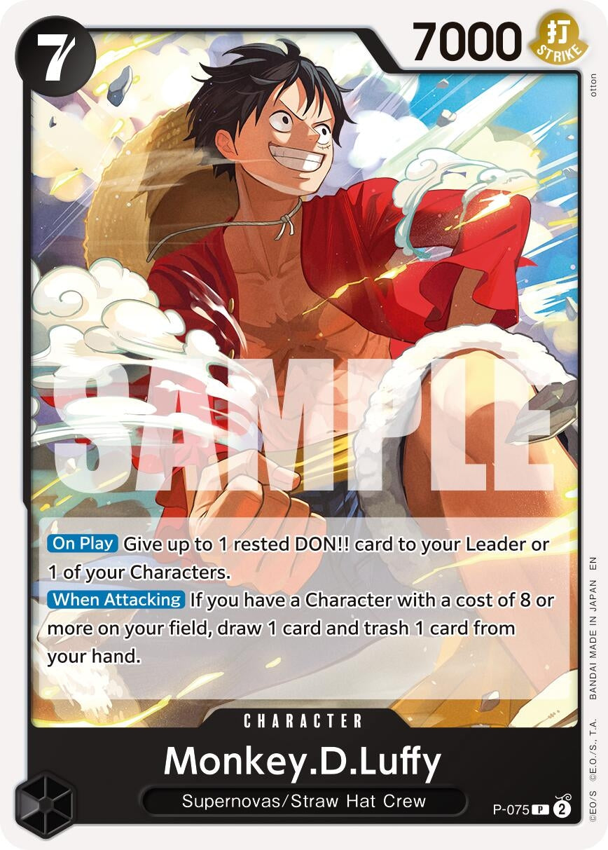 Image for Monkey.D.Luffy - P-075 (Pirate Foil) [P-075] - One Piece Card Game