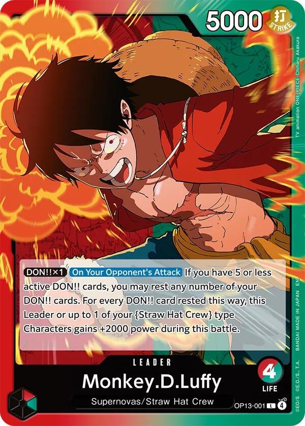 Image for Monkey.D.Luffy (001) [OP13-001] - One Piece Card Game