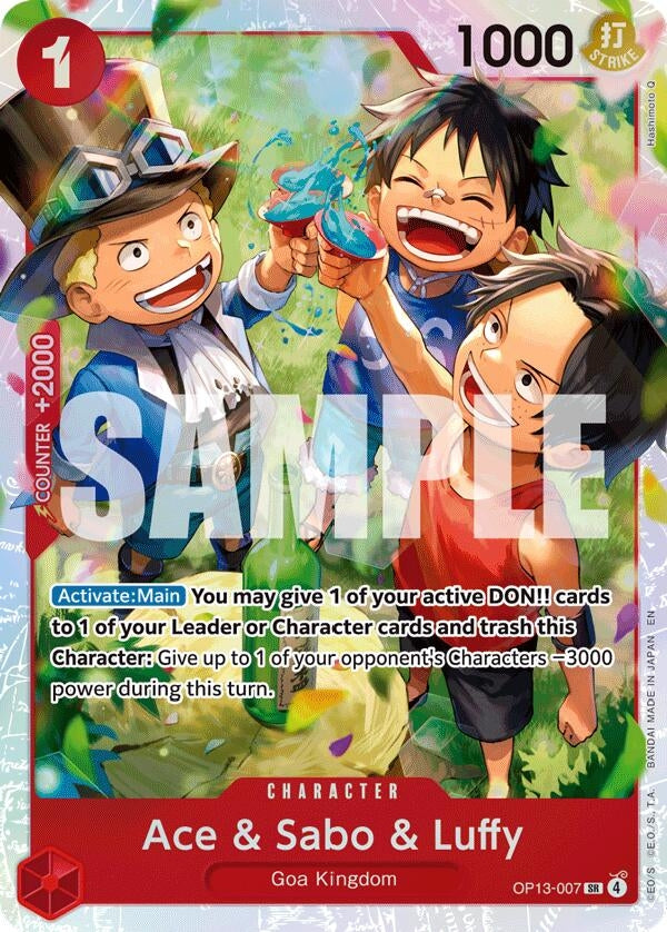 Image for Ace & Sabo & Luffy [OP13-007] - One Piece Card Game